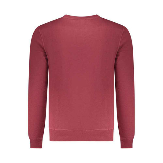 Red Polyester Men Sweatshirt