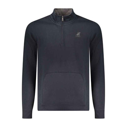 Blue Polyester Men Sweatshirt