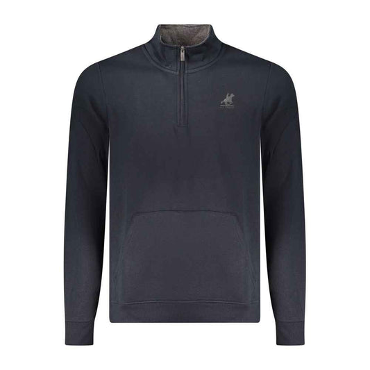 Blue Polyester Men Sweatshirt