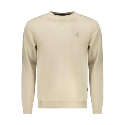 Beige Polyester Men Sweatshirt