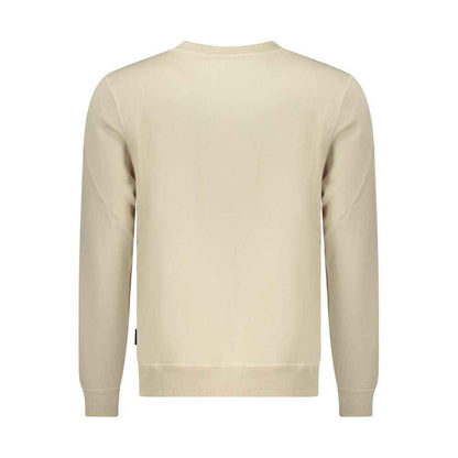 Beige Polyester Men Sweatshirt