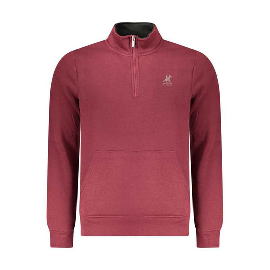 Red Polyester Mens Sweatshirt