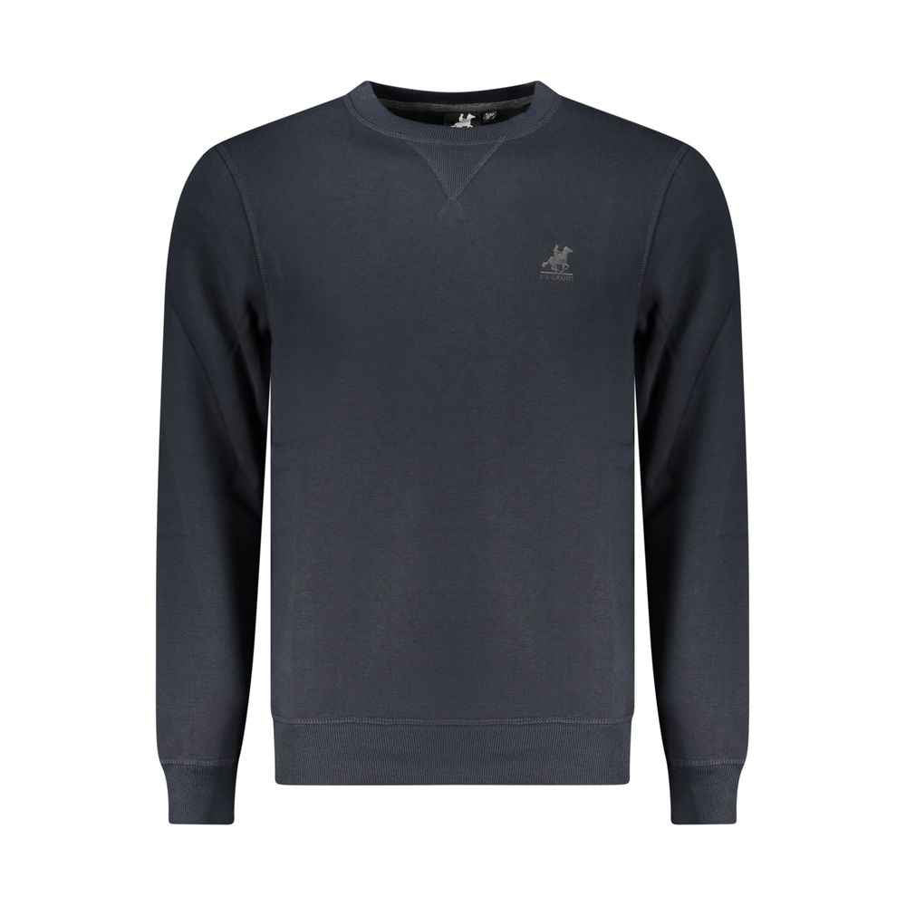 Blue Polyester Men Sweatshirt