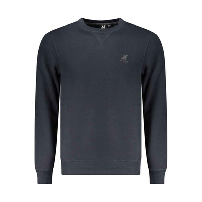 Blue Polyester Men Sweatshirt