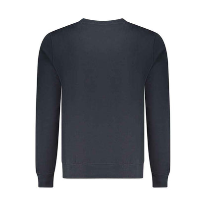 Blue Polyester Men Sweatshirt