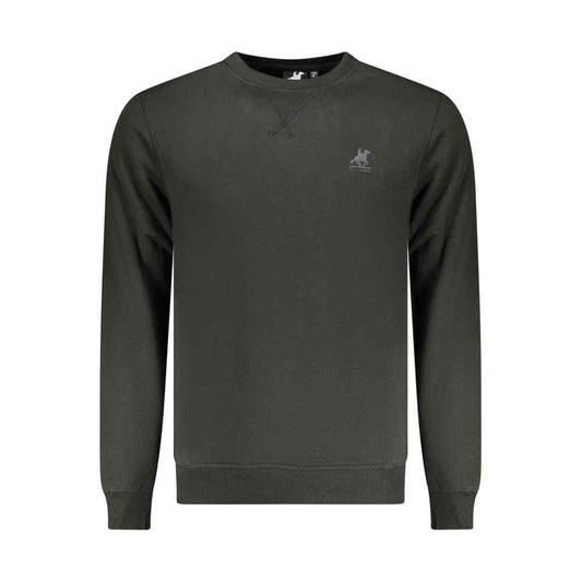 Black Polyester Men Sweatshirt