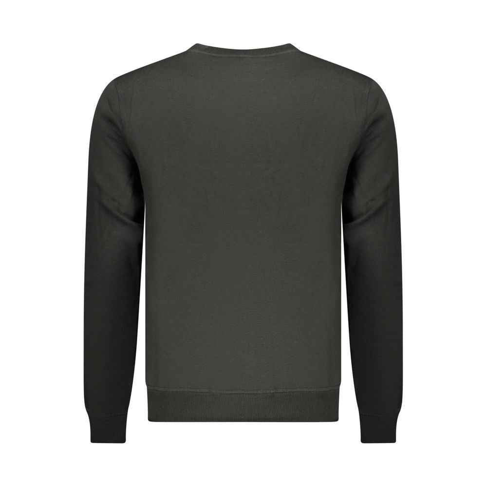 Black Polyester Men Sweatshirt