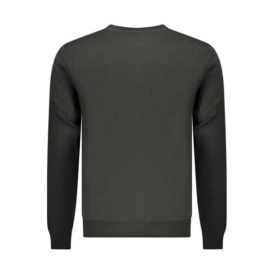 Black Polyester Men Sweatshirt