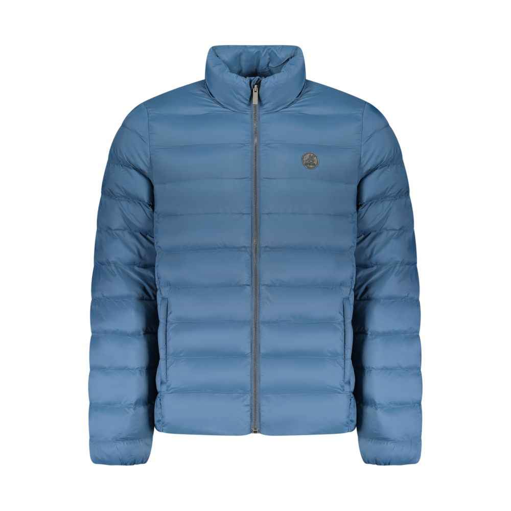 Blu Polyester Men's Jacket
