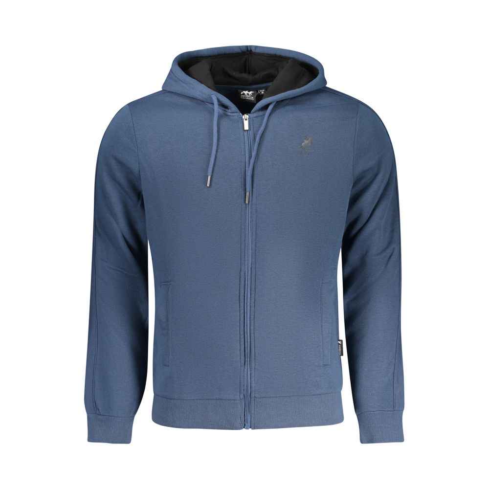 Blue Cotton Men's Hoodie