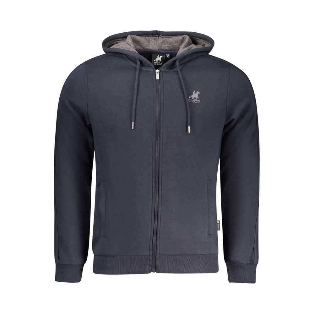 Blue Cotton Men's Hoodie