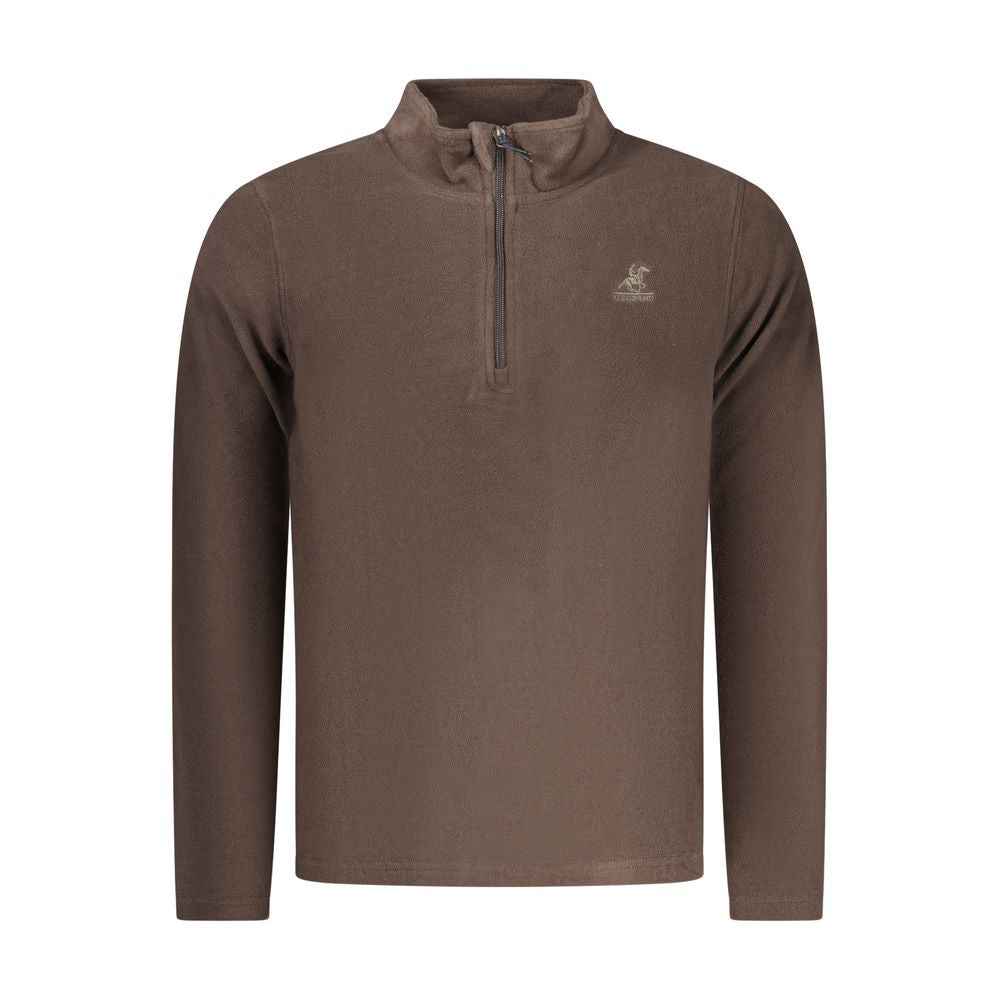 Marrone Polyester Men Sweatshirt