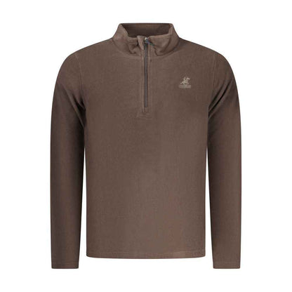 Marrone Polyester Men Sweatshirt