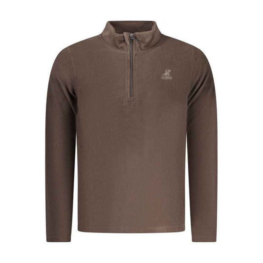 Marrone Polyester Men Sweatshirt