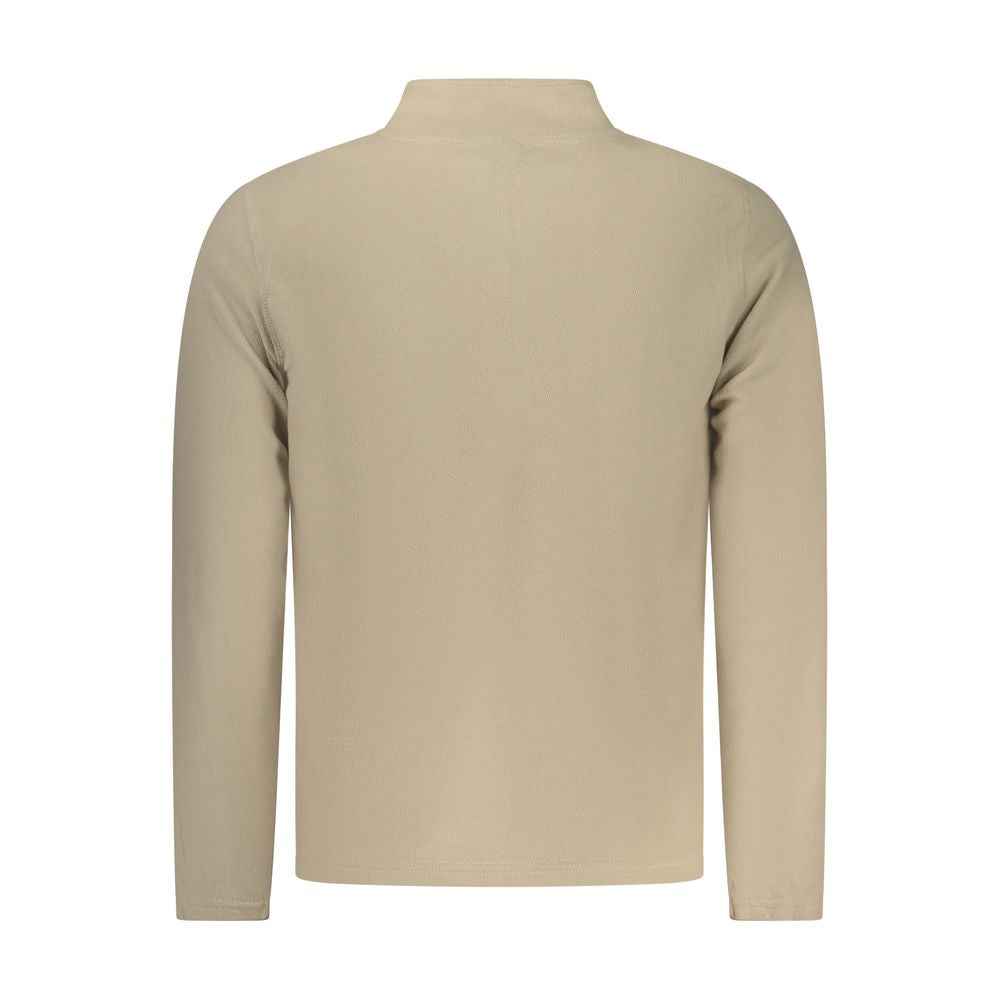 Beige Polyester Mens Sweatshirt