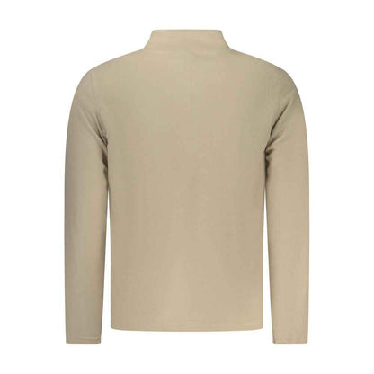 Beige Polyester Mens Sweatshirt