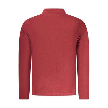 Red Polyester Men Sweatshirt