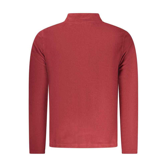 Red Polyester Men Sweatshirt