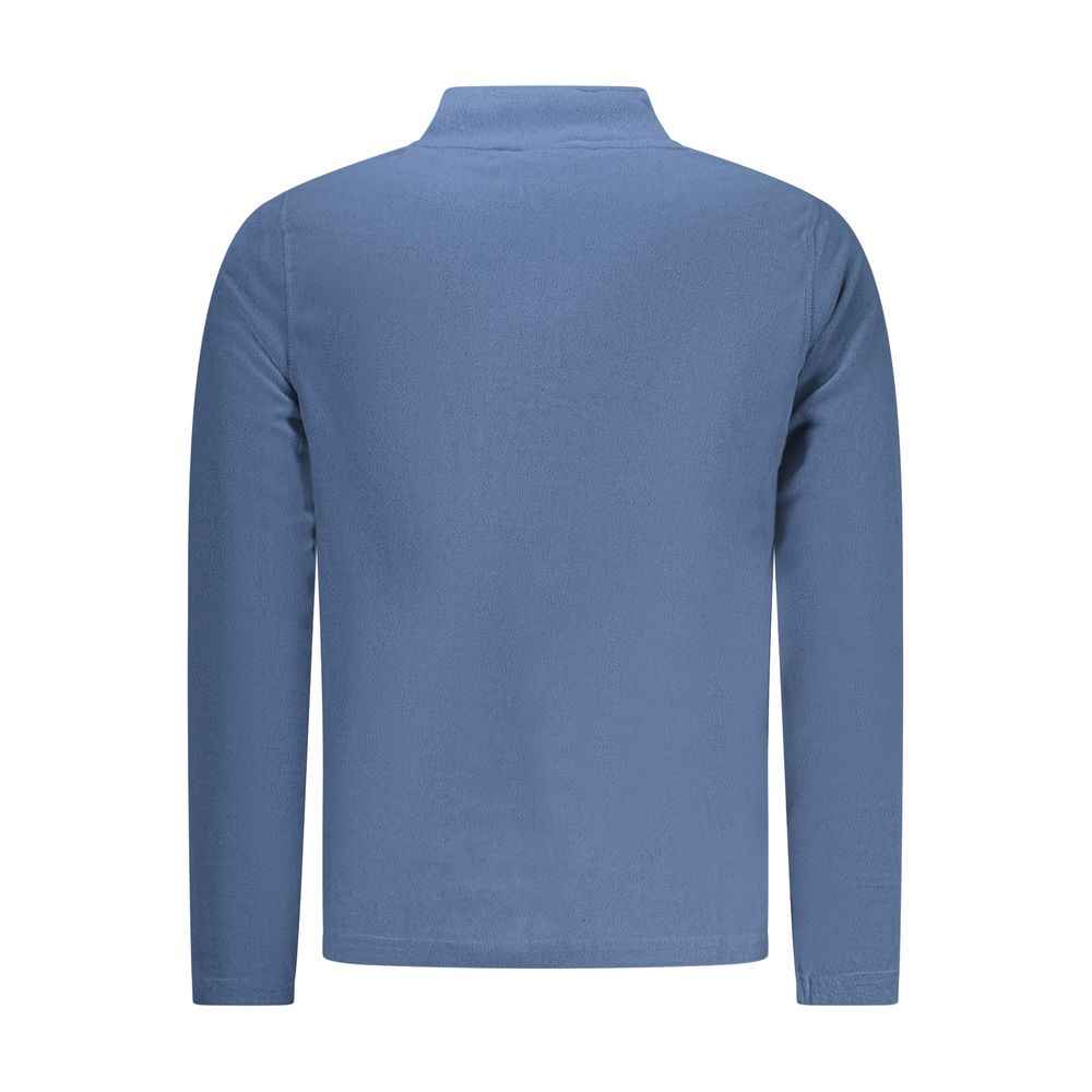 Blue Polyester Men Sweatshirt