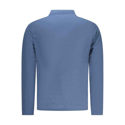 Blue Polyester Men Sweatshirt