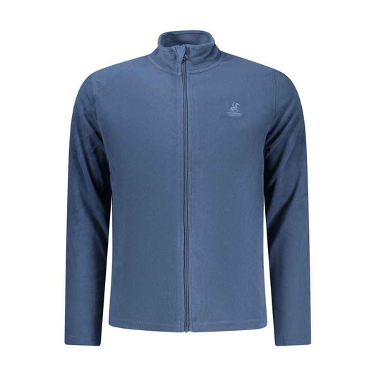 Blue Polyester Men Sweatshirt