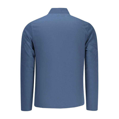 Blue Polyester Men Sweatshirt