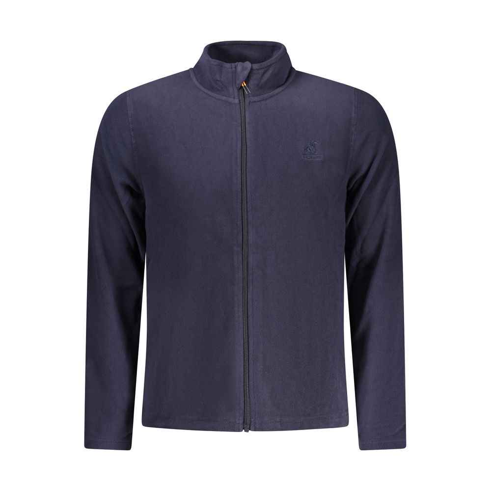 Blue Polyester Men Sweatshirt