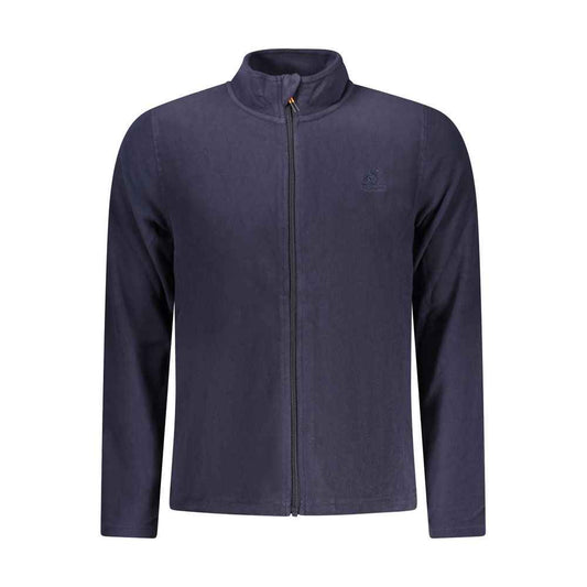 Blue Polyester Men Sweatshirt