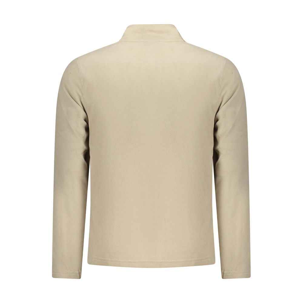 Beige Polyester Mens Sweatshirt