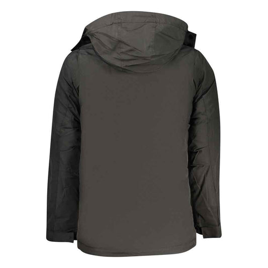 Black Polyester Mens Jacket