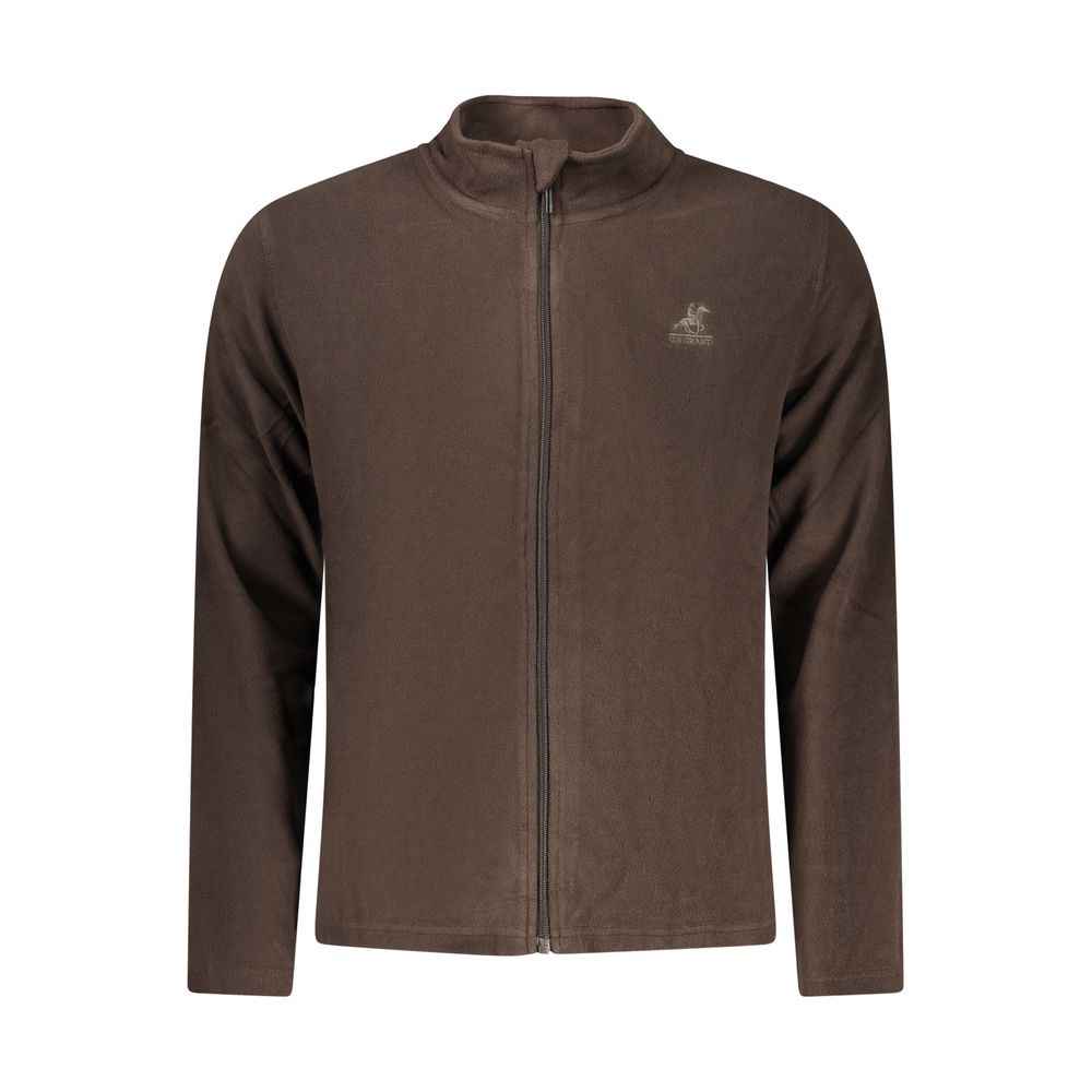 Marrone Polyester Men Sweatshirt
