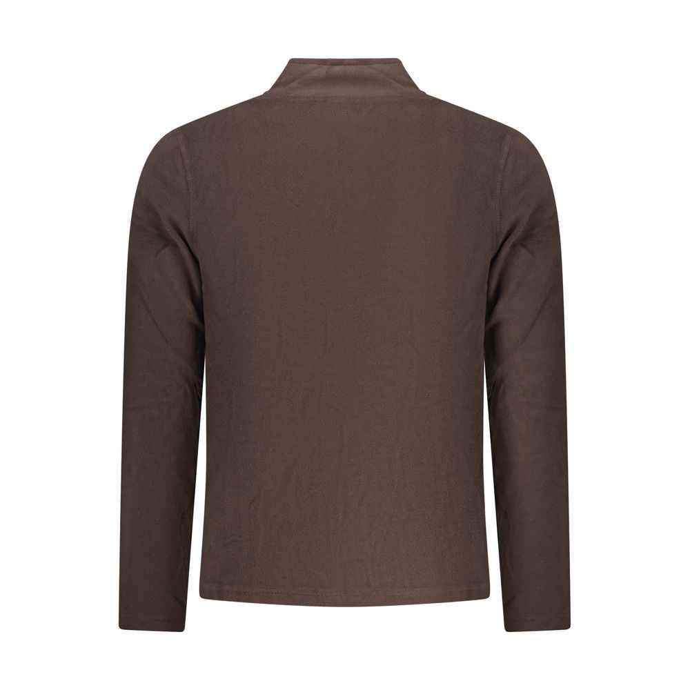 Marrone Polyester Men Sweatshirt