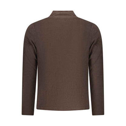 Marrone Polyester Men Sweatshirt