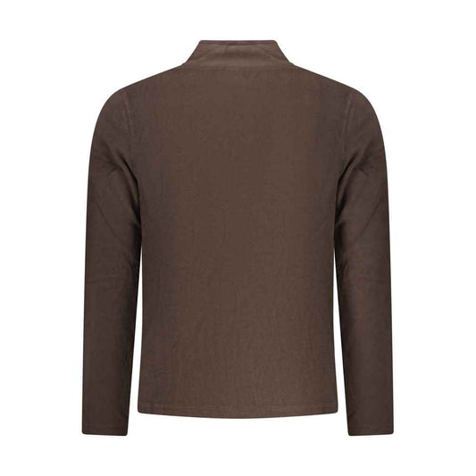 Marrone Polyester Men Sweatshirt