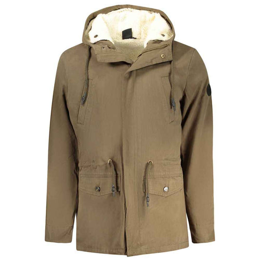 Verde Polyester Men's Parka Jacket
