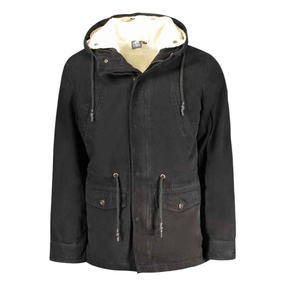 Nero Polyester Men's Parka Jacket