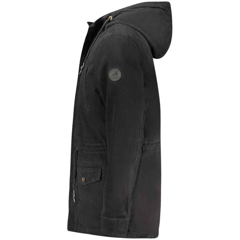 Nero Polyester Men's Parka Jacket