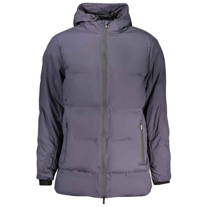 Blu Polyester Men's Jacket
