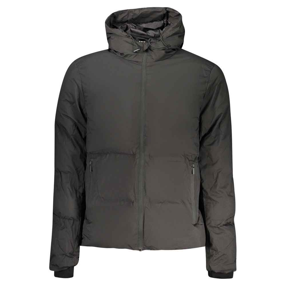 Black Polyester Men's Jacket