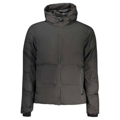 Black Polyester Men's Jacket