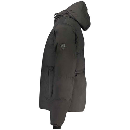 Black Polyester Men's Jacket
