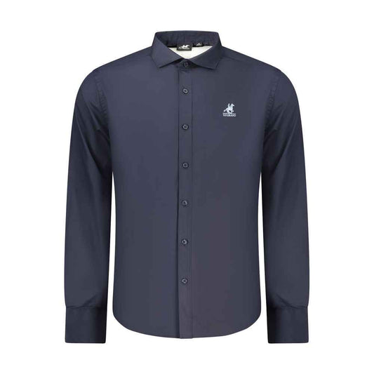 Blue Cotton Men Shirt
