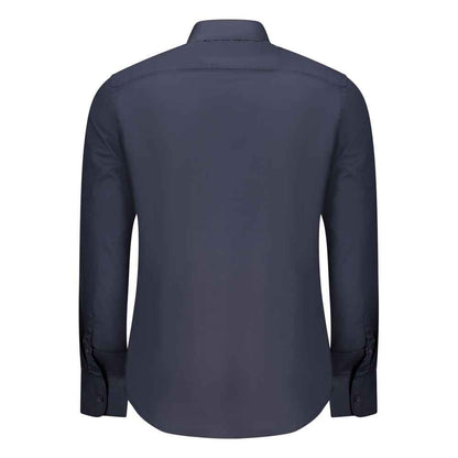 Blue Cotton Men Shirt