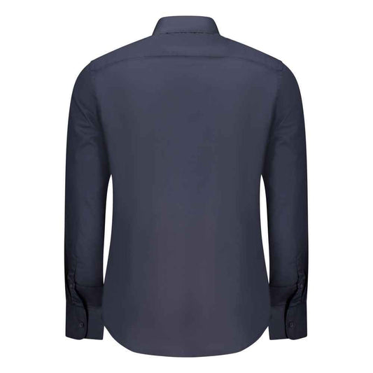 Blue Cotton Men Shirt