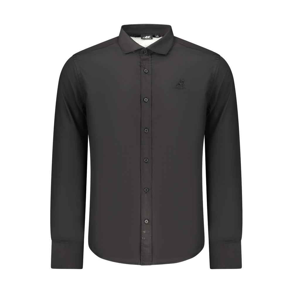 Black Cotton Mens Shirt