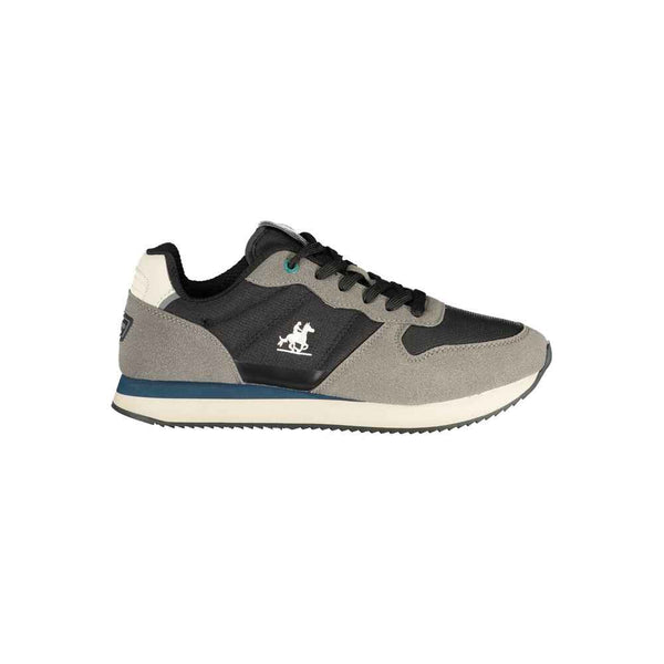 Black Polyurethane Men Sneaker