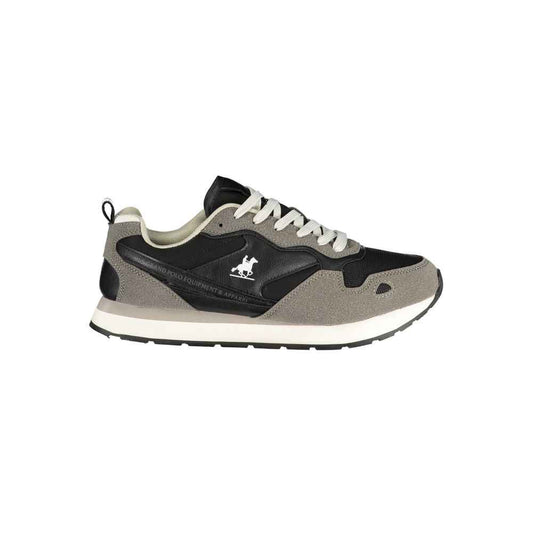 Black Polyurethane Men Sneaker