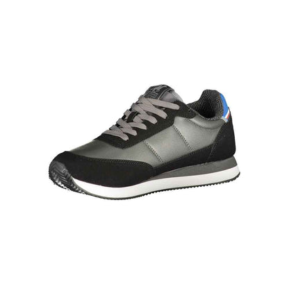 Black Polyurethane Men Sneaker