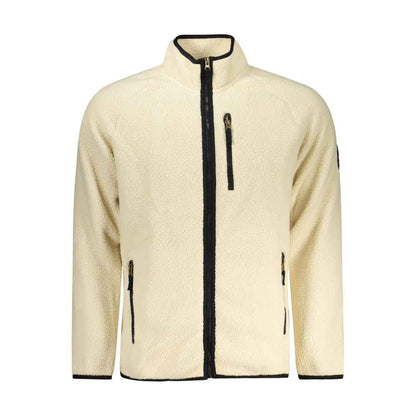 White Polyester Men Sweatshirt