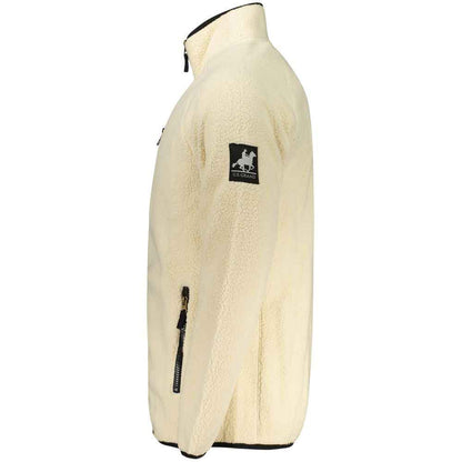 White Polyester Men Sweatshirt
